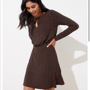 Loft In Bloom Keyhole Flounce Dress